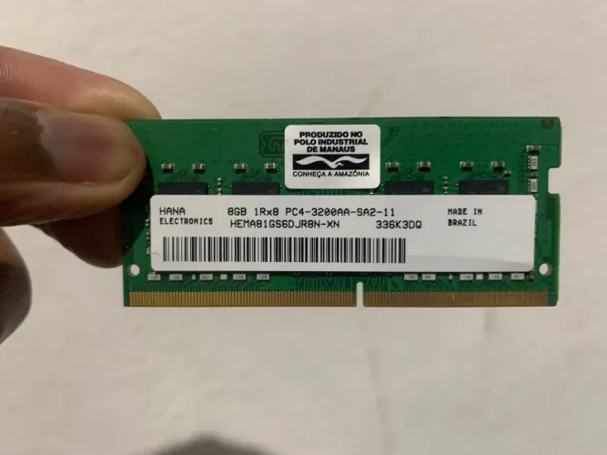 Memória RAM 8GB notebook