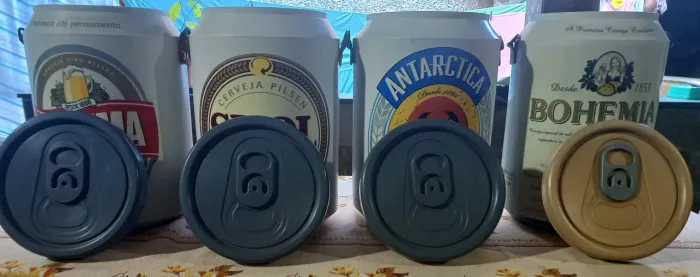 04 Cooler Térmico Portátil Para Latas Bebidas E Alimentos.