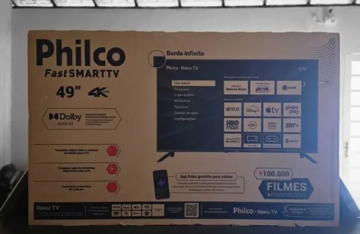Smart TV 49'' Philco 4K Roku TV