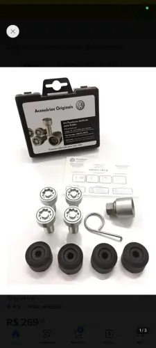 KIT PARAFUSOS ANTIFURTO PARA RODAS VW