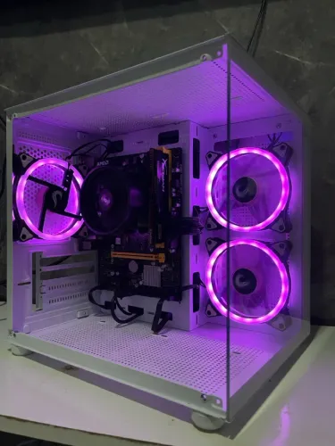 PC Gamer PRA HOJE Ryzen 3 2200G, Gabinete Branco Aquário