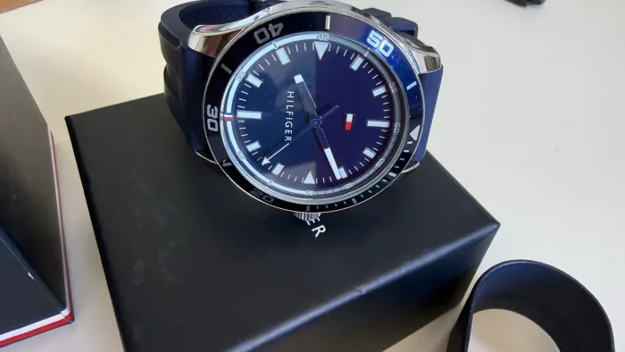 Relógio Masculino Tommy Hilfiger Azul com Pulseira de Silicone