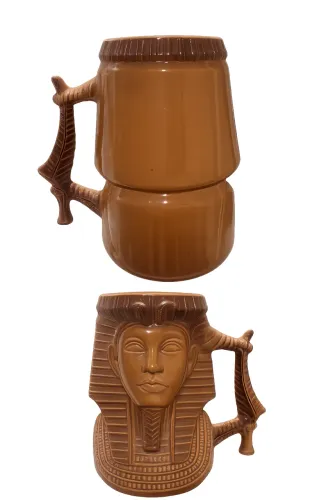 Caneca de chopp grande. Raridade, egípcia. (Porcelana)
