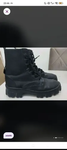 Bota coturno usada tamanho 39
