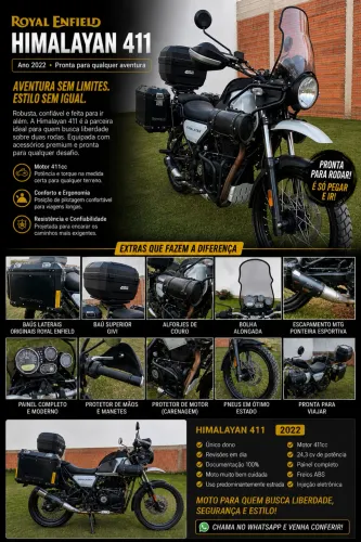 Himalayan 411 Super equipada, Completa. Aceito Trocas também 