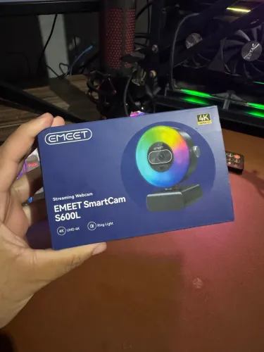 webcam emeet 4k ring light smartcam s600L