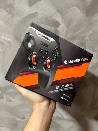 controle - videogame - joystick steelseries stratus xl bluetooth pc android steam preto