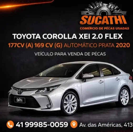 Sucata Venda De Peças Toyota Corolla XEi 2.0 Flex 2020