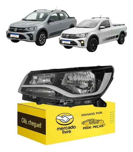 Farol Vw Saveiro G9 Trendline Extreme 2024 25 2026 L.e Esquerdo/motorista