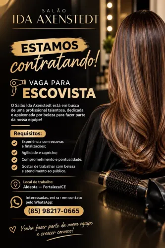 Escovista - Auxiliar de cabelereiro