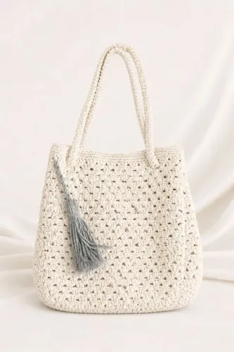 Bolsa Silvana de Crochê - A pronta entrega 