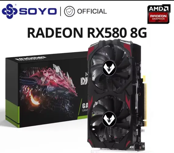 Placa de vídeo RX 580 8GB pouco usada