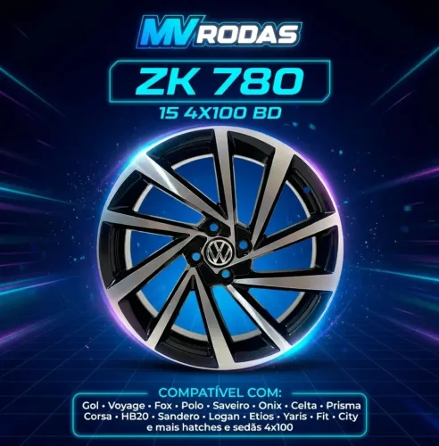 JOGO DE RODAS ARO 15 4X100