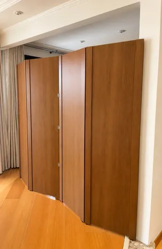 Biombo 4 Folhas Madeira MDF Sanfonado Separador Ambiente