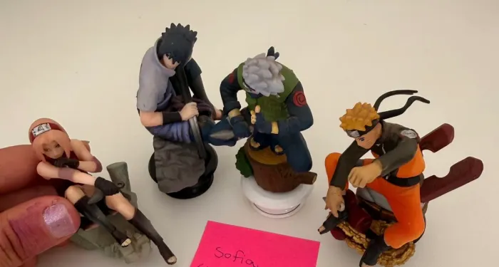 Action figure Naruto, Sasuke e Kakashi