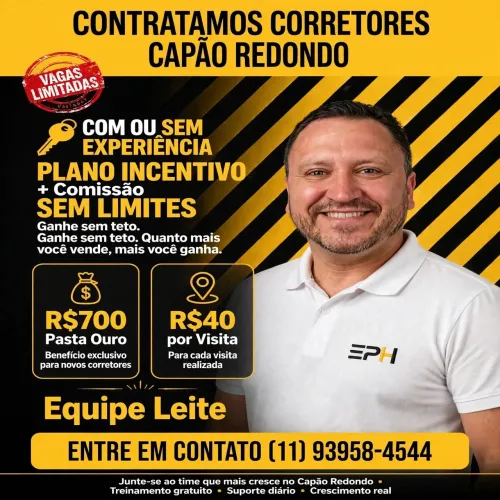 Contrata-se Consultores de Vendas de Imóveis com ou sem experiência.