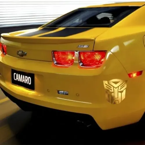 Adesivo Transformers Dourado Ouro