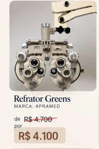 Equipamentos oftalmológicos consultório