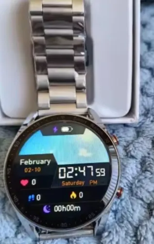 Smartwatch inox com jogos GPS faz ligação monetárias redes sociais