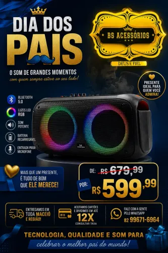 CAIXA DE SOM 500w + MICROFONE SEM FIO 