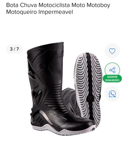 Bota chuva motoqueiro 