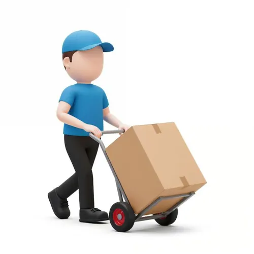 Eu trabalho ajudante de entrega