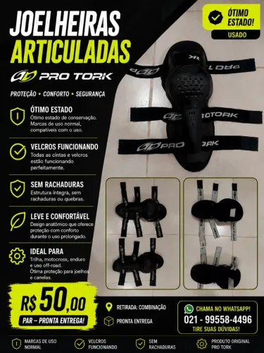 Joelheiras Articuladas Pro Tork - Par R$50,00