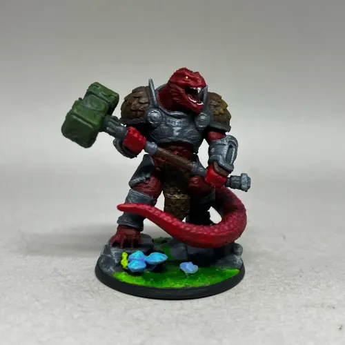 Miniatura Guerreiro Dragão RPG Board Game Impressão 3D