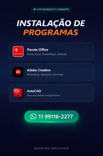 Técnico de Informática em Osasco | Formatação, Pacote Office, Adobe, AutoCAD e outros