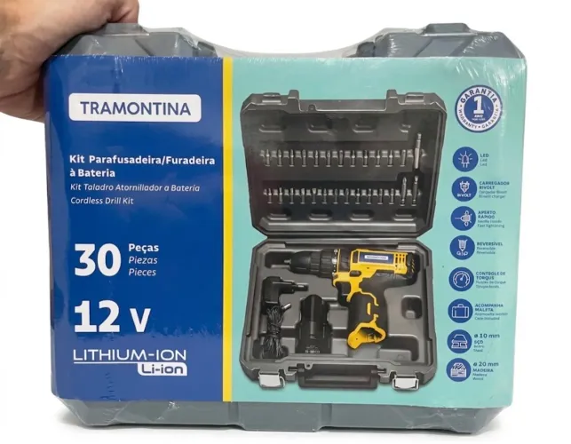 Kit Parafusadeira / Furadeira á Bateria - TRAMONTINA
