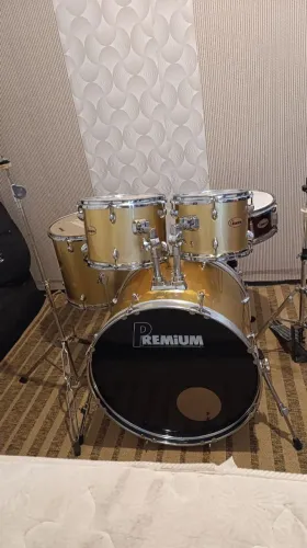 Bateria Acústica Premium Completa 