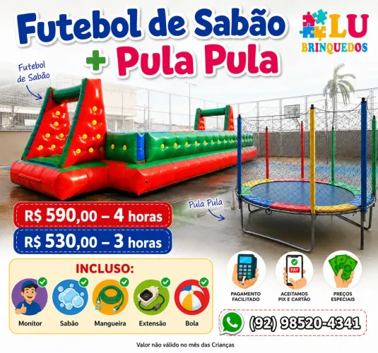 Futebol de sabão e Pula Pula