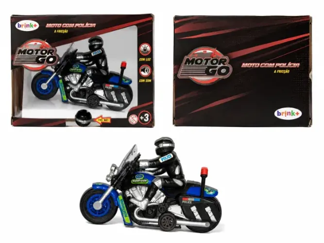 Motocicleta que emite luz e som
