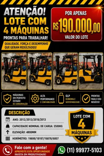 Lote de 4 Empilhadeiras