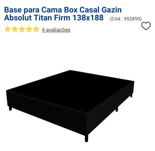 Base para cama box CASAL Gazin - NOVA
