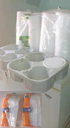 Marmita + colher + porta marmitex  <br>Retirada irmã dul
