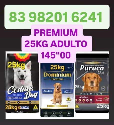 RAÇÃO 15kg/25kg PREMIUM ADULTO 