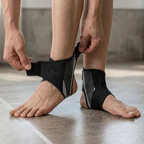 Par Suporte Tornozelo Compressão Ajustável Esporte Academia Corrida Cor Preto E Cinza