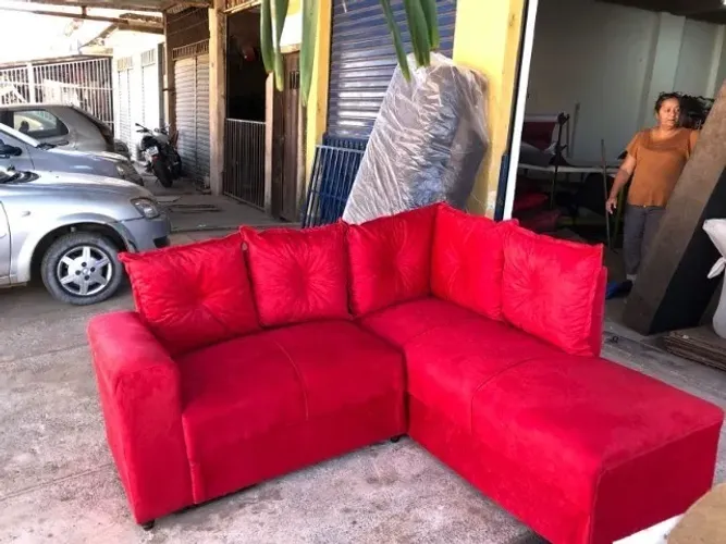 SOFA DE CANTO NOVO E EMBALADO VARIAS CORES 