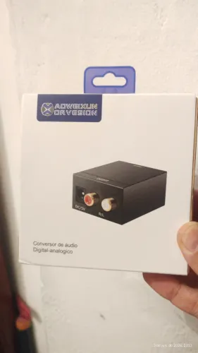 Conversor de Áudio Digital para Analógico Óptico para RCA (Na Caixa)