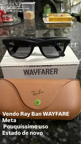 Óculos de sol Ray Ban Wayfarer Meta em estado de novo