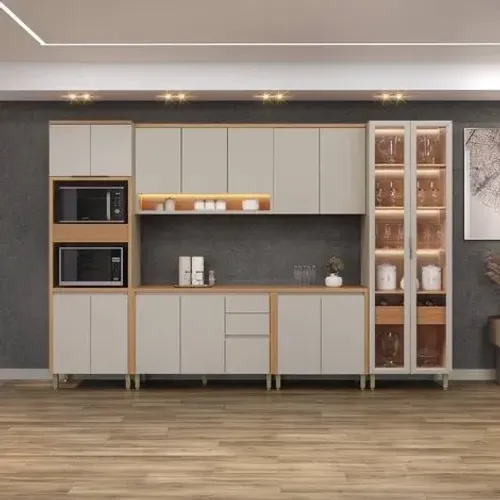 Cozinha Modulada Allure Linea Brasil 06 Peças 100% MDF - Entrega Imediata;
