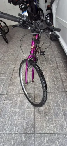 Bicicleta Aro 26 Feminina Life 18 Marchas Roxa