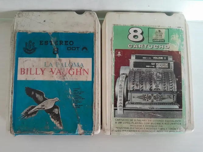2 fitas cartucho stereo 8