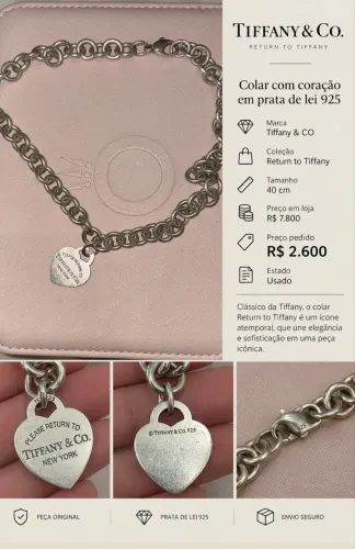 Tiffany & Co. Return to Tiffany | Ícone em Prata 925 por R$ 2.600