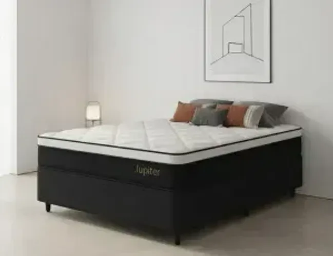 Conjunto Base com Colchão Casal Molas Ensacadas Júpiter