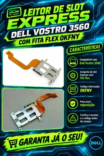 Leitor de Slot Original Para Placa de Cartão DELL VOSTRO 3560 Express com Fita