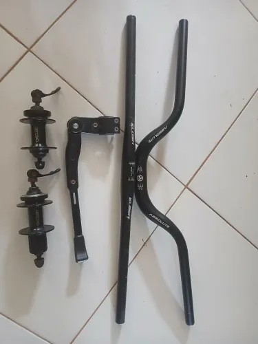 Câmbio dianteiro 2v completo Deore 2 Guidões , cubos 12v Absolute, descanso, tudo alumínio