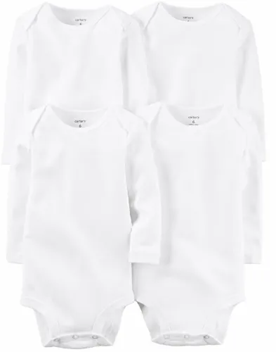 Kit body branco carters manga longa 
