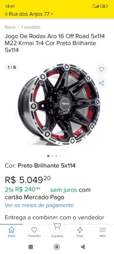 Rodas para tr4 ranger antiga e outros furacão 5x114
